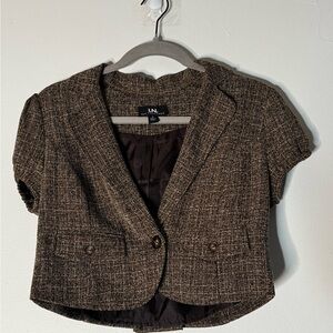 I.N. San Francisco Brown Tweed top